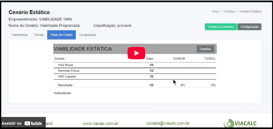 ViaCalc Software para viabilidade